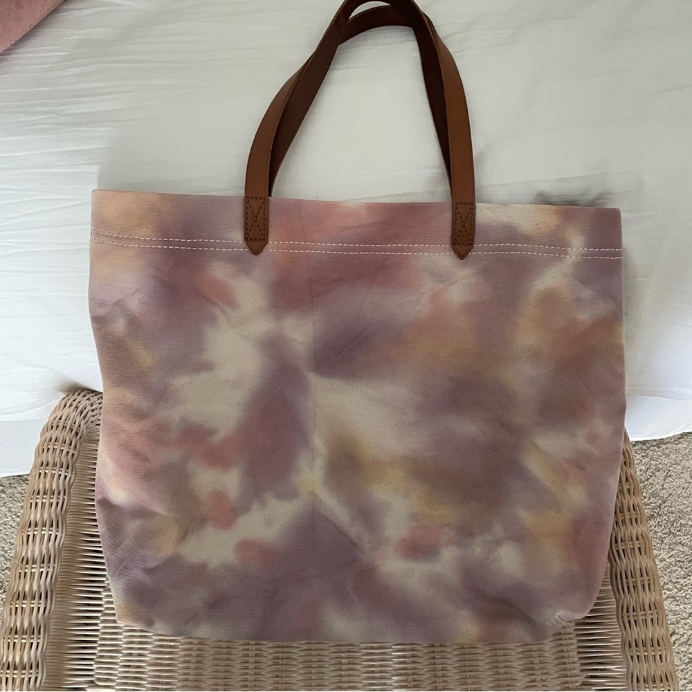 Madewell Canvas Transport Tote - Colorful Tie Dye Watercolor - Picture 4 of 11